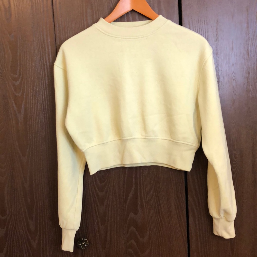 SWS ACTIVE CROP CREW - SIZE SMALL PASTEL YELLOW - #017